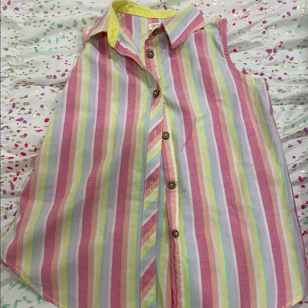 Lot of Cat & Jack 7 /8 girls clothing. Shirts , romper, bathing suits